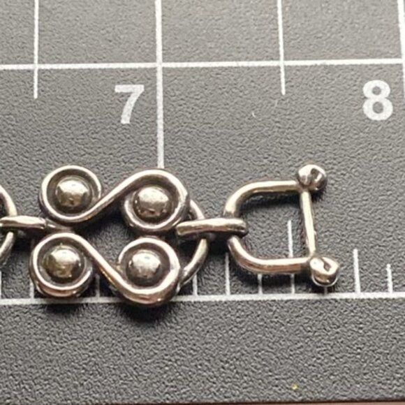 Signed Brighton Taos Heart Bracelet Silver Plate Retired 7.5" Southwestern - Picture 5 of 11